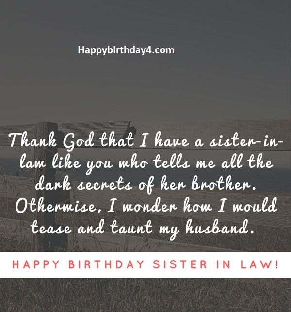 Birthday Wishes For Sister-In-Law